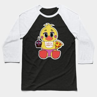 Chica Loves Pizza Baseball T-Shirt